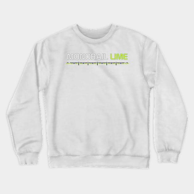 Monorail Lime Crewneck Sweatshirt by Tomorrowland Arcade